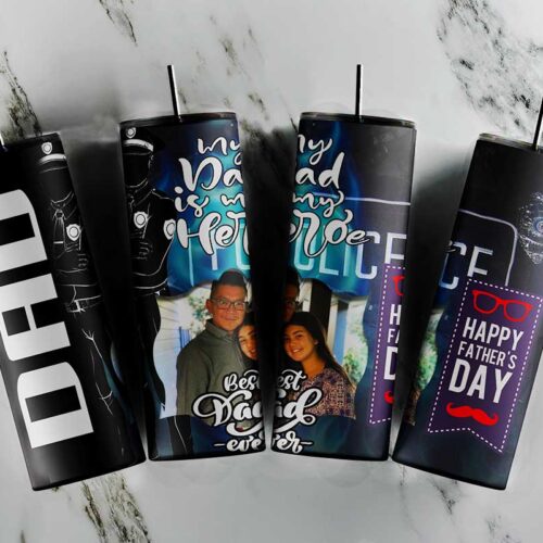 My Dad My Hero Tumbler Wrap Customized Image PNG, Fathers Day 2023 Tumbler Design, Lover Father Tumblers Digital Design
