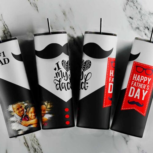 I Love My Dad Tumblers Digital Design PNG, Dad Number One Tumbler Design PNG, Best Dad Ever Tumbler Wrap Customized Image PNG