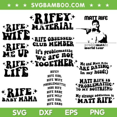 Matt Rife Tour SVG Bundle, Trendy Matt Rife SVG Bundle, Rifey Material DXF SVG PNG EPS Matt Rife Tour SVG Bundle, Trendy Matt Rife SVG Bundle, Rifey Material DXF SVG PNG EPS