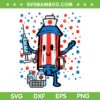 4th Of July Firecracker Nurse SVG PNG, America Scrub Top SVG, Nurse Patriotic DXF SVG PNG EPS