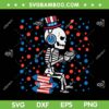 4th Of July Skeleton Gamer SVG PNG, Funny America Controller Video Game SVG, American Flag Skeleton DXF SVG PNG EPS