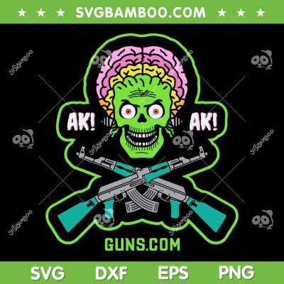 AK AK AK47 Alien SVG PNG, AK47 Zombie SVG, Green Ailen AK47 Guns DXF SVG PNG EPS
