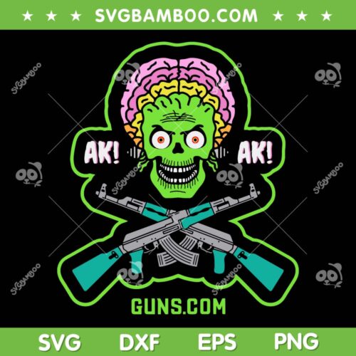 AK AK AK47 Alien SVG PNG, AK47 Zombie SVG, Green Ailen AK47 Guns DXF SVG PNG EPS