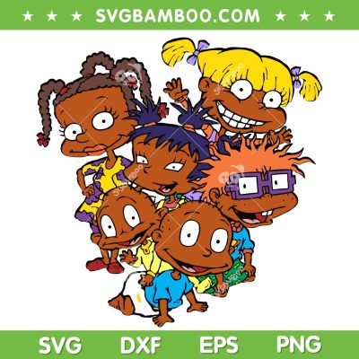 African American Rugrats SVG PNG, Black Rugrats SVG, Black Cartoon Characters DXF SVG PNG EPS