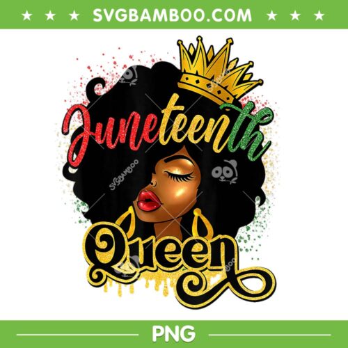 Afro Natural Hair Juneteenth PNG, Queen African American PNG, Juneteenth Queen PNG