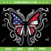American Flag Butterfly SVG PNG, 4th Of July Butterfly SVG, Patriotic DXF SVG PNG EPS