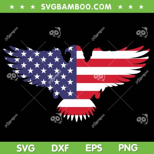 American Flag Eagle 4th Of July SVG PNG, American Eagle SVG, July 4th Eagle DXF SVG PNG EPS