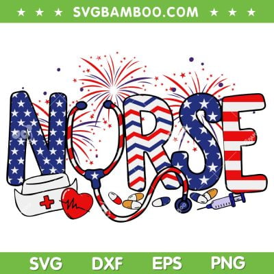American Nurse 4th Of July SVG PNG, Nurse Stethoscope SVG, Nursing Womens DXF SVG PNG EPS American Nurse 4th Of July SVG PNG, Nurse Stethoscope SVG, Nursing Womens DXF SVG PNG EPS