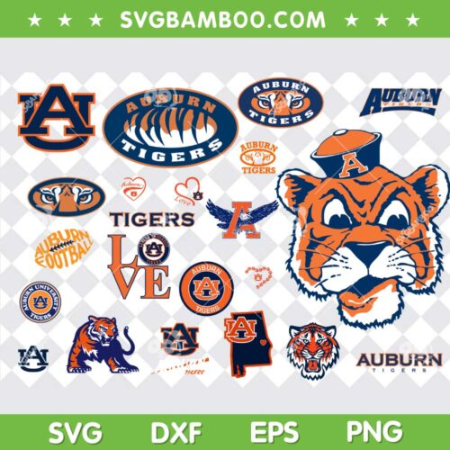 Auburn Tigers SVG Bundle, Auburn Football SVG Bundle, NCAA Football Team DXF SVG PNG EPS