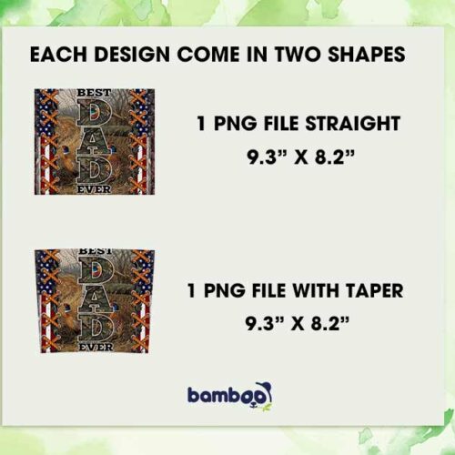 Best Dad Ever Camouflage Tumbler Wrap PNG, Fathers Day 20oz Skinny Tumbler Template, Dad Life Tumbler Template PNG