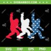 Bigfoot 4th Of July Sasquatch SVG PNG, Bigfoot American Flag SVG, Patriotic Bigfoot DXF SVG PNG EPS