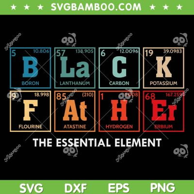 Black Father Essential Element SVG PNG, Fathers Day SVG, Funny Black Dad DXF SVG PNG EPS
