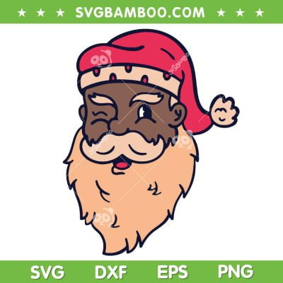 Black Santa African American SVG PNG, African American Santa SVG, Black Santa Claus DXF SVG PNG EPS Black Santa African American SVG PNG, African American Santa SVG, Black Santa Claus DXF SVG PNG EPS
