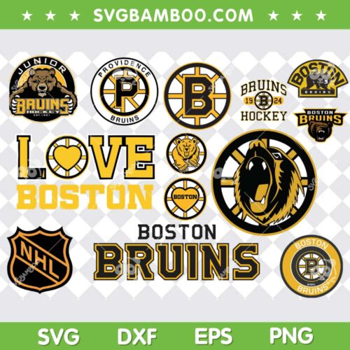 Boston Bruins SVG Bundle, Bruins Hockey 1924 SVG Bundle, Junior Bruins DXF SVG PNG EPS