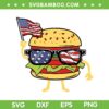 Burger Sunglasses American Flag SVG, Hamburger 4th Of July SVG, Food American Flag DXF SVG PNG EPS Burger Sunglasses American Flag SVG, Hamburger 4th Of July SVG, Food American Flag DXF SVG PNG EPS