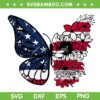 Butterfly American Flag SVG PNG, 4th Of July Butterfly SVG, Independence Day DXF SVG PNG EPS