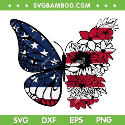 Butterfly American Flag SVG PNG, 4th Of July Butterfly SVG, Independence Day DXF SVG PNG EPS Butterfly American Flag SVG PNG, 4th Of July Butterfly SVG, Independence Day DXF SVG PNG EPS