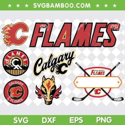 Calgary Flames SVG Bundle, NHL Calgary Flames SVG Bundle, Football Team NHL DXF SVG PNG EPS