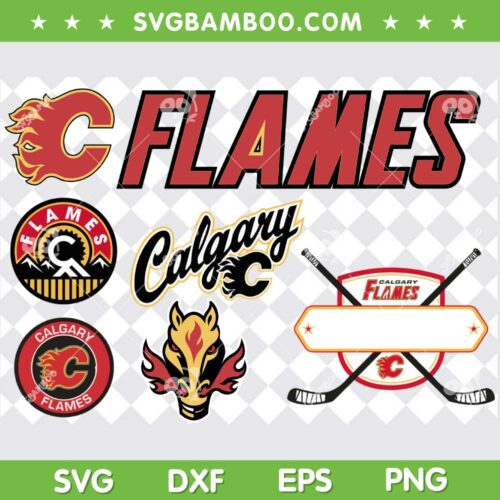 Calgary Flames SVG Bundle, NHL Calgary Flames SVG Bundle, Football Team NHL DXF SVG PNG EPS