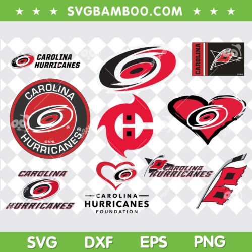 Carolina Hurricanes SVG Bundle, Carolina Hurricanes Foundation SVG Bundle, Hurricanes Logo DXF SVG PNG EPS