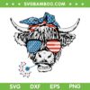 Cow July 4th America SVG PNG, Cow Fireworks Patriotic SVG, America Cow Messy Bun DXF SVG PNG EPS Cow July 4th America SVG PNG, Cow Fireworks Patriotic SVG, America Cow Messy Bun DXF SVG PNG EPS
