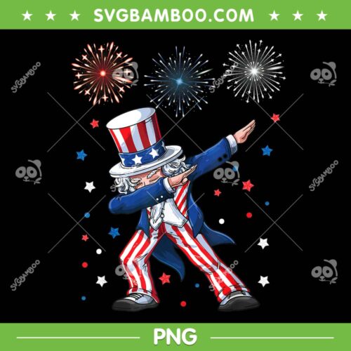Dabbing Uncle Sam Fireworks PNG, 4th Of July Uncle Sam PNG, Uncle Sam Dabbing PNG