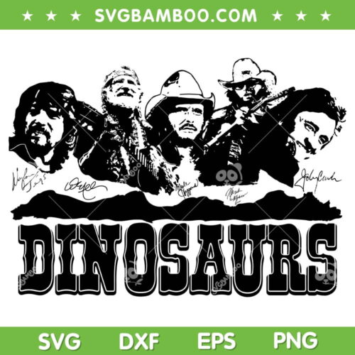 Dinosaurs Legendary Band SVG PNG, Hank Williams Jr Country Music SVG, Dinosaurs Country Music DXF SVG PNG EPS