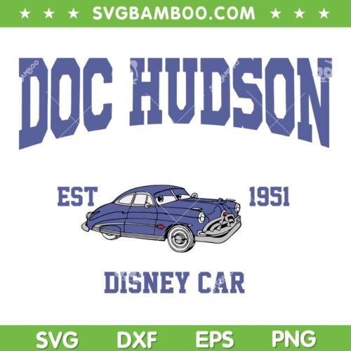 Disney Car Doc Hudson Est 1951 SVG PNG, Disney Pixar Car SVG, Doc Hudson Cars DXF SVG PNG EPS