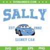Disney Car Sally Est 2002 SVG PNG, Pixar Car Disney SVG, Sally Cars DXF SVG PNG EPS