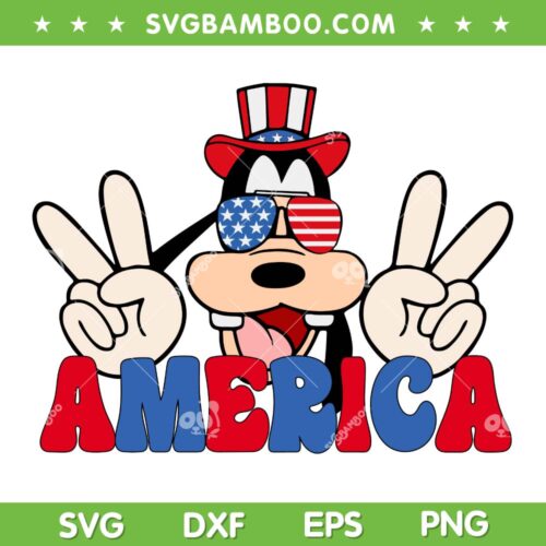 Disney Goofy America SVG PNG, Disney Mouse And Friends 4th Of July SVG, Sunglasses US Flag DXF SVG PNG EPS