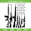 Distressed USA Gun Flag SVG PNG, American Flag With Gun Stripes SVG, Flag Gun DXF SVG PNG EPS