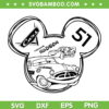 Doc Hudson Fabulous SVG PNG, Disney Ear Hudson Hornet SVG, Cars 51 DXF SVG PNG EPS