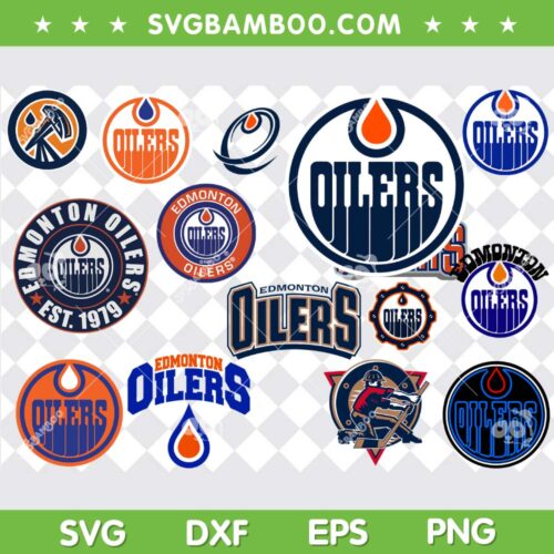 Edmonton Oilers SVG Bundle, NHL Edmonton Oilers SVG Bundle, NHL Logo DXF SVG PNG EPS
