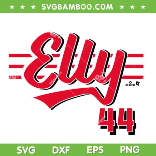 Elly De La Cruz Cincinnati SVG PNG, Cincinnati Baseball Elly 44 SVG, Cincinnati Reds DXF SVG PNG EPS