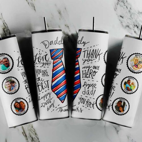 Fathers Day Tumbler Wrap 2023 Customized Image PNG, Happy Fathers Day Tumbler Design, Dad Gift Tumblers Digital Design