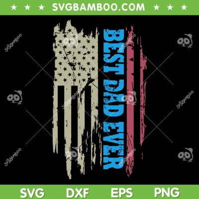 Fathers Day Best Dad Ever SVG PNG, USA American Flag SVG, Funny Dad DXF SVG PNG EPS