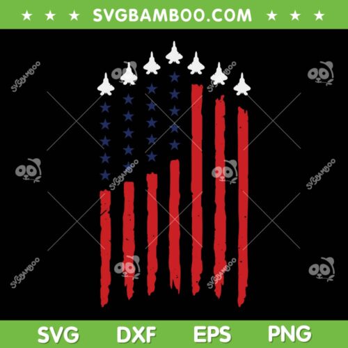 FighterJets With USA SVG PNG, American Flag 4th Of July Celebration SVG, Fourth Of July DXF SVG PNG EPS