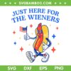 Funny 4th Of July Just Here For The Wieners SVG, Hotdog American Flag SVG, 4th July Hot Dog DXF SVG PNG EPS