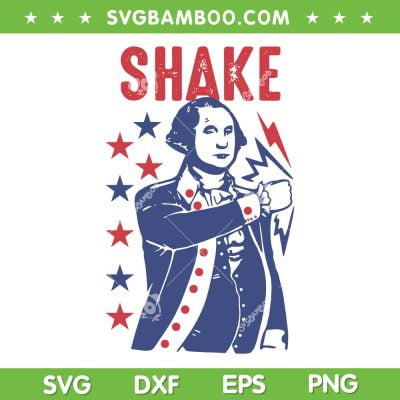 George Washington Shake And Bake SVG, Funny Couple 4th Of July Shake SVG, Shake And Bake Patriotic DXF SVG PNG EPS
