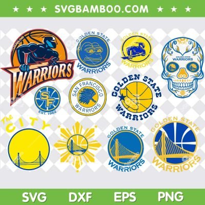 Golden State Warriors SVG Bundle, State Warriors Logo SVG Bundle, Basketball Sports DXF SVG PNG EPS