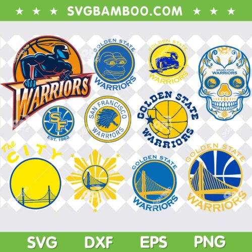 Golden State Warriors SVG Bundle, State Warriors Logo SVG Bundle, Basketball Sports DXF SVG PNG EPS