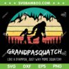 Grandpa Squatch Like A Grandpa Just Way More Squatchy SVG, Vintage Grandpa Squatch SVG, Bigfoot Dad And Son DXF SVG PNG EPS