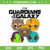 Guardians Of The Galaxy Volume 3 SVG PNG, Chibi Head Guardians Galaxy SVG, Marvels Characters DXF SVG PNG EPS