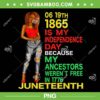 Happy Juneteenth Is My Independence Day PNG, Free Black Woman PNG, Afro Woman PNG