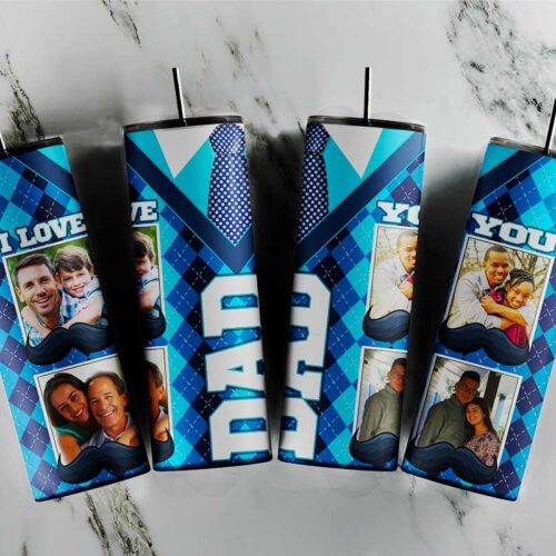 I Love You Dad Tumbler Wrap Customized Image PNG, Dad Life Tumbler Design, Lover Father Tumblers Digital Design