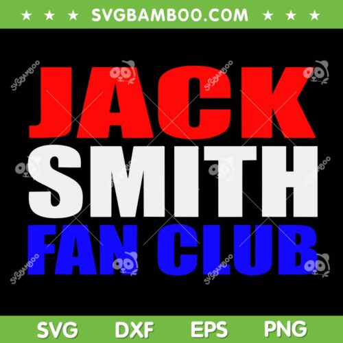 Jack Smith Fan Club SVG PNG, Fun Summer Vintage SVG, Type USA Red Blue DXF SVG PNG EPS