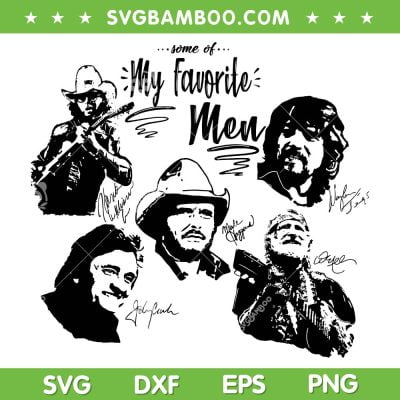 Johnny Cash Hank Williams Jr Waylon Jennings Merle Willie SVG Bundle, Cash Hank Willie And Waylon SVG Bundle, Country Music DXF SVG PNG EPS