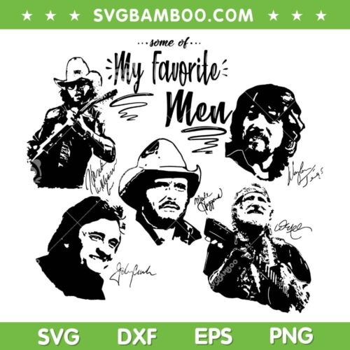 Johnny Cash Hank Williams Jr Waylon Jennings Merle Willie SVG Bundle, Cash Hank Willie And Waylon SVG Bundle, Country Music DXF SVG PNG EPS