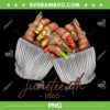 Juneteenth 1865 Black African Girl PNG, Black Girl Hand Juneteenth PNG, Afro Woman PNG