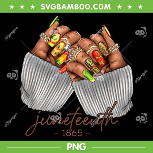 Juneteenth 1865 Black African Girl PNG, Black Girl Hand Juneteenth PNG, Afro Woman PNG